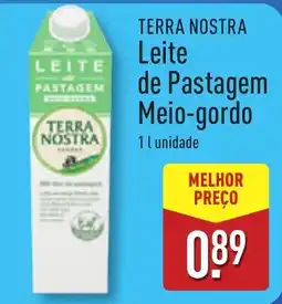 ALDI TERRA NOSTRA Leite de Pastagem Meio-gordo promoção