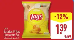 ALDI LAY'S Batatas Fritas Lisas com Sal promoção