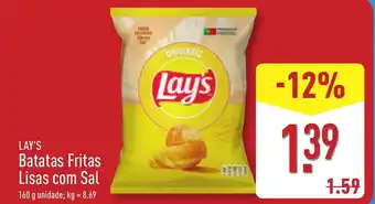 ALDI LAY'S Batatas Fritas Lisas com Sal promoção