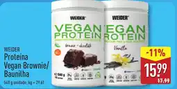 ALDI WEIDER Proteína Vegan Brownie/ Baunilha promoção