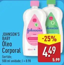 ALDI JOHNSON'S BABY Óleo Corporal promoção