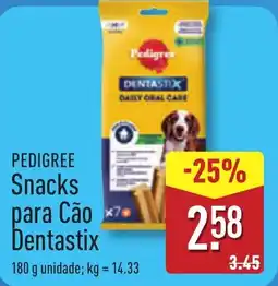 ALDI PEDIGREE Snacks para Cão Dentastix promoção