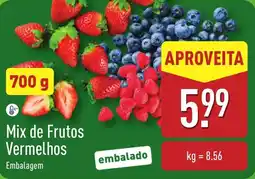 ALDI Mix de Frutos Vermelhos promoção