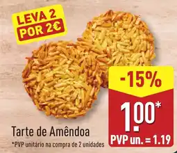 ALDI Tarte de Amêndoa promoção