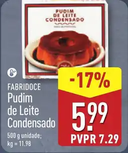 ALDI FABRIDOCE Pudim de Leite Condensado promoção