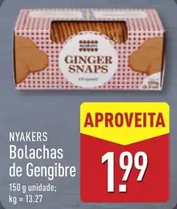ALDI NYAKERS Bolachas de Gengibre promoção