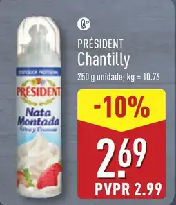 ALDI PRÉSIDENT Chantilly promoção