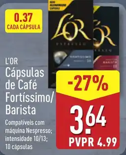 ALDI L'OR Cápsulas de Café Fortíssimo/ Barista promoção