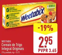 ALDI WEETABIX Cereais de Trigo Integral Originais promoção