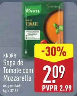 ALDI KNORR Sopa de Tomate com Mozzarella promoção