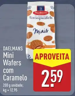 ALDI DAELMANS Mini Wafers com Caramelo promoção