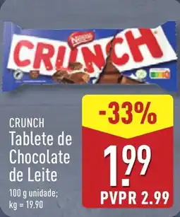 ALDI CRUNCH Tablete de Chocolate de Leite promoção