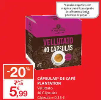 E.Leclerc Cápsulas de Café Platation Veluttato promoção