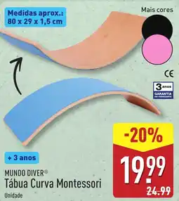 ALDI MUNDO DIVER Tábua Curva Montessori promoção