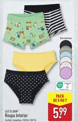 ALDI LILY & DAN Roupa Interior promoção