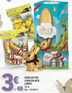 E.Leclerc Coelho de chocolate lindt promoção