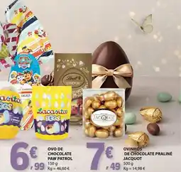 E.Leclerc Ovinhos de chocolate praliné jacquot promoção
