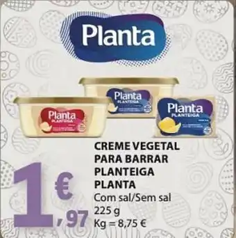 E.Leclerc Creme vegetal para barrar planteiga planta promoção