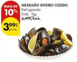 Pingo Doce Mexilhão inteiro cozido promoção