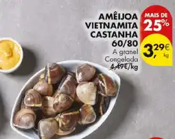 Pingo Doce Ameijoa mais de vietnamita castanha 60/80 promoção