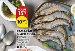 Pingo Doce Camarão black tiger 20/30 promoção