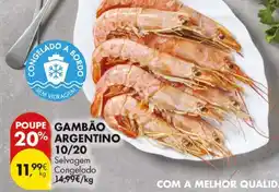 Pingo Doce Gambão argentino 10/20 promoção