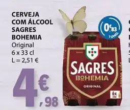 E.Leclerc Cerveja com álcool sagres bohemia promoção
