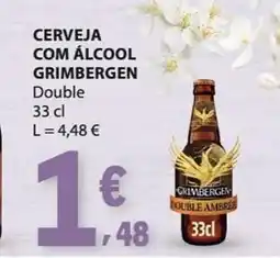 E.Leclerc Cerveja com álcool grimbergen double promoção