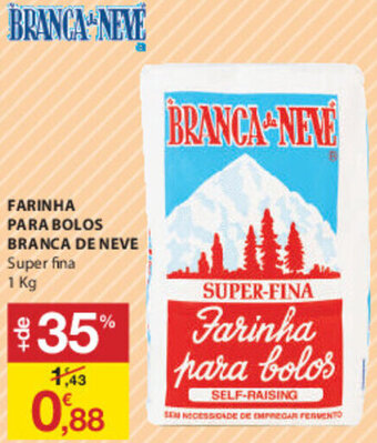 E.Leclerc Farinha Para Bolos Branca de Neve 1kg promoção