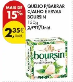 Pingo Doce Queijo p/barrar c/alho e ervas boursin promoção