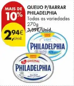 Pingo Doce Queijo p/barrar philadelphia promoção