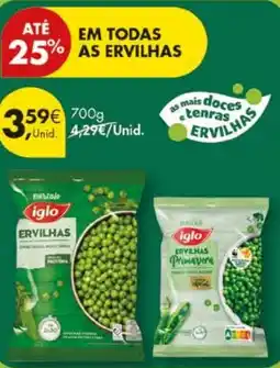 Pingo Doce Em todas as ervilhas Iglo promoção
