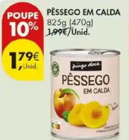 Pingo Doce Pessego em calda promoção