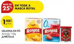 Pingo Doce Gelatina em pó ananás Royal promoção