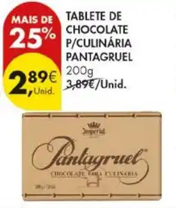 Pingo Doce Tablete de chocolate p/culinária pantagruel promoção