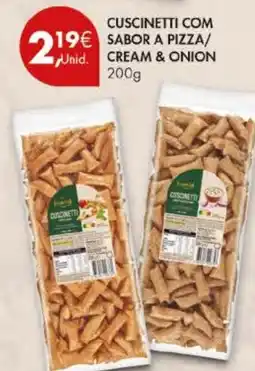 Pingo Doce Cuscinetti com sabor a pizza/ cream & onion promoção