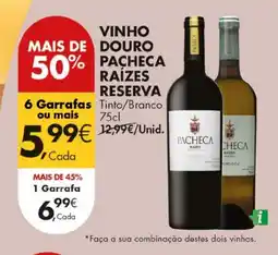Pingo Doce Vinho douro pacheca raízes reserva promoção