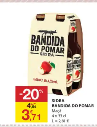 E.Leclerc Sidra Bandida do Pomar 4x33cl promoção