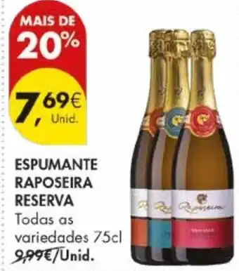 Pingo Doce Espumante raposeira reserva promoção