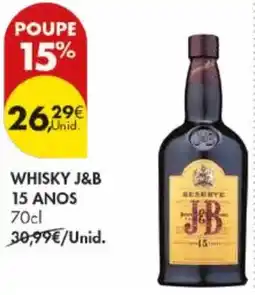 Pingo Doce Whisky j&b 15 anos promoção