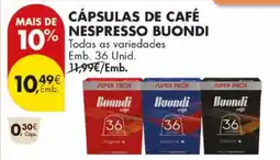 Pingo Doce Cápsulas de café nespresso buondi promoção