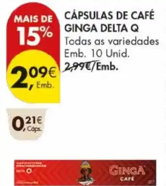 Pingo Doce Capsulas de café ginga delta q promoção