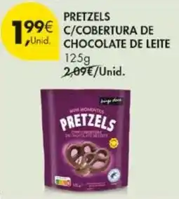 Pingo Doce Pretzels c/cobertura de chocolate de leite promoção