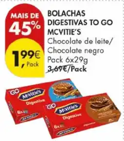 Pingo Doce Bolachas digestivas to go mcvitie's promoção