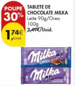 Pingo Doce Tablete de chocolate milka promoção