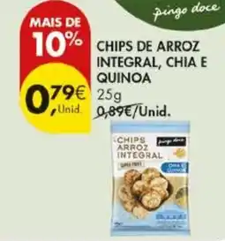 Pingo Doce Chips arroz integral, chia e quinoa promoção