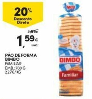 Pão de Forma Bimbo 700g