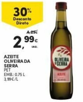 Continente Azeite Oliveira da Serra Pet 0,75L promoção