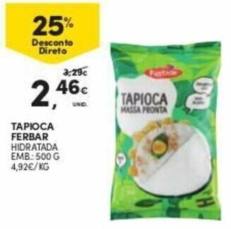 Continente Tapioca Ferbar 500g promoção