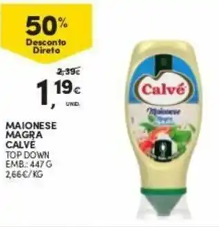 Continente Maionese Magra Calvé 447g promoção